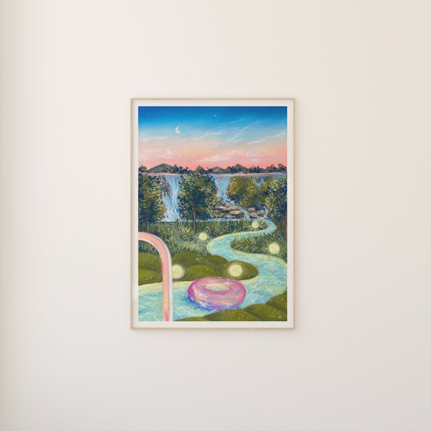 Downstream Art Print